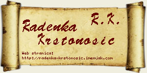 Radenka Krstonošić vizit kartica